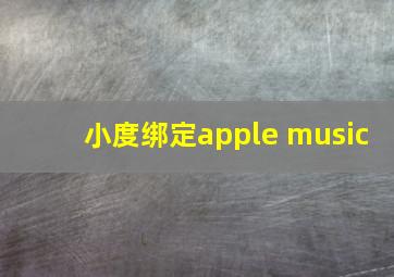 小度绑定apple music